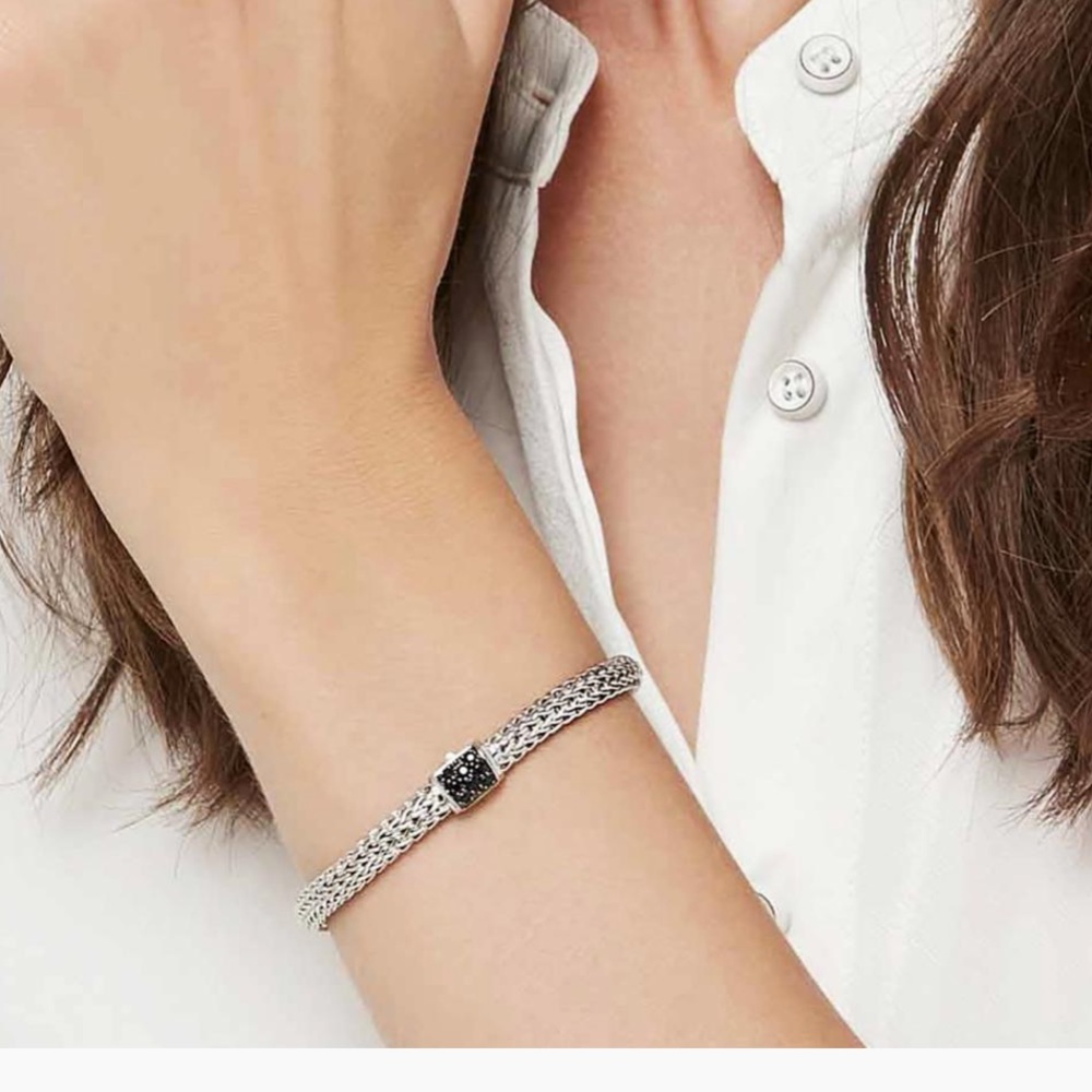 John Hardy Silver Bracelet X-SMALL black